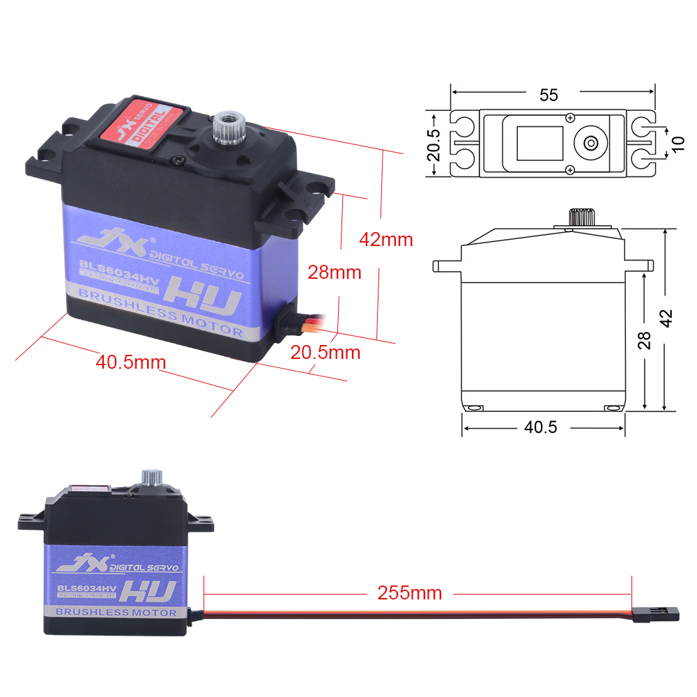 JX BLS6034HV 60g, 33kg 무브러시 디지 - Rc Helicopter Battery 리뷰 및 가격